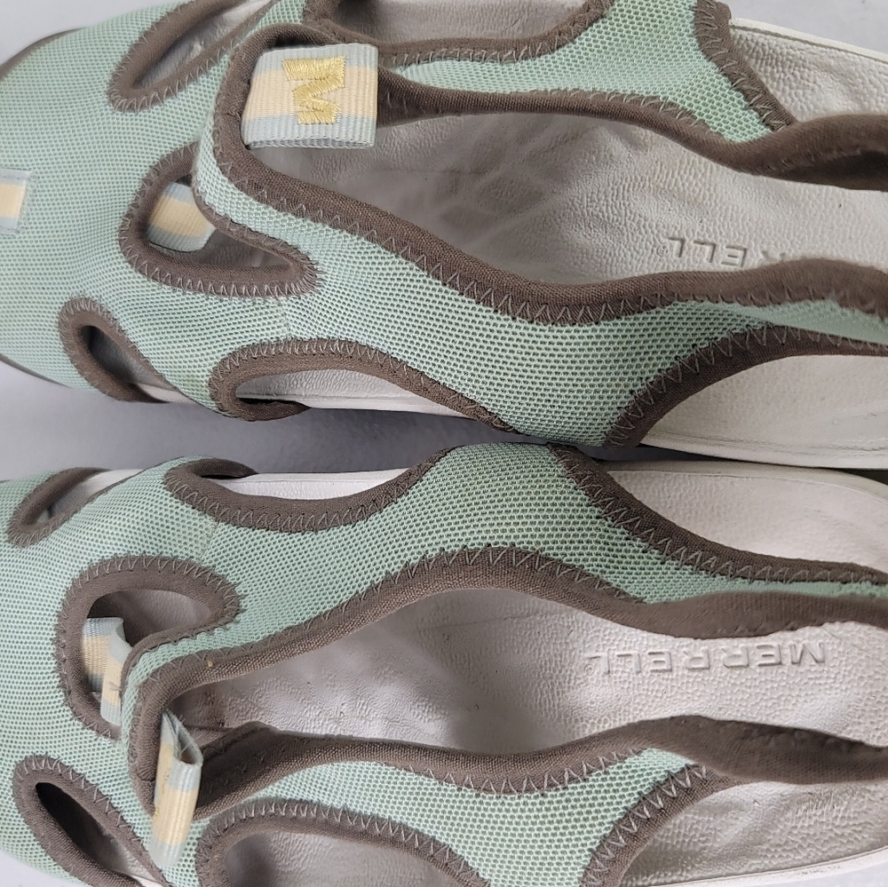Merrell Sol Olive Womens Green Walking Slip on Open Heel Sandals Shoes Sz 7 - Picture 5 of 8